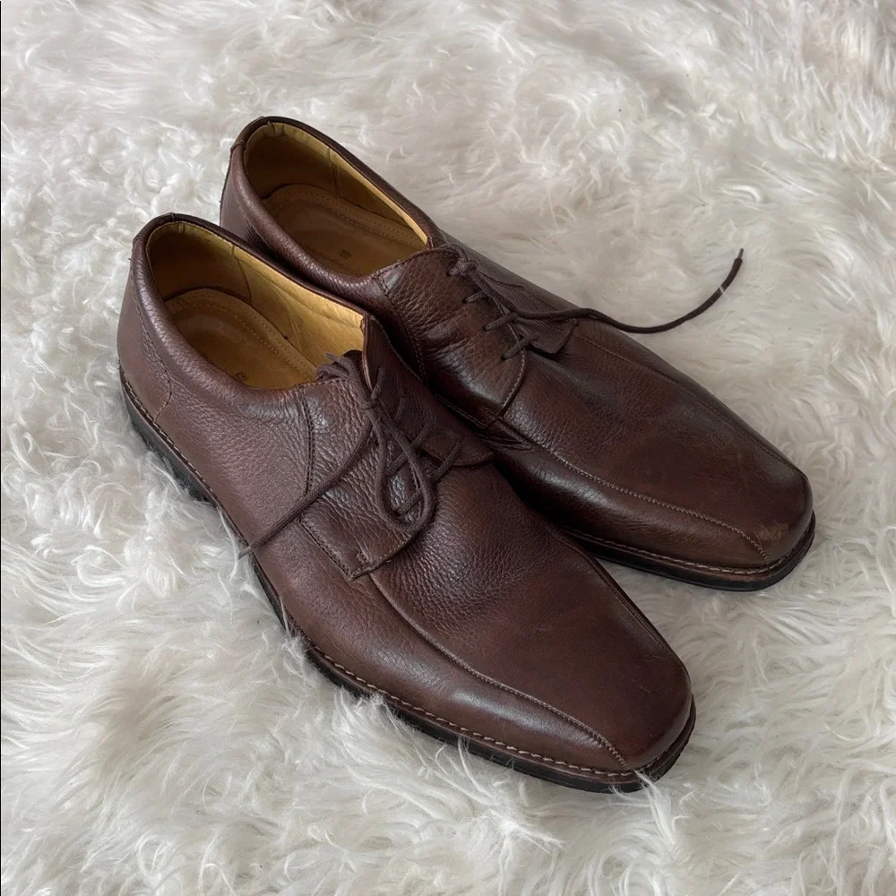 Sandro Moscolini Brown Leather Oxfords Loafers Dress Shoes Sz 14